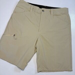 Patagonia Worn Wear Men Performance Shorts Size 35 Beige Hiking Outdoor Stretch